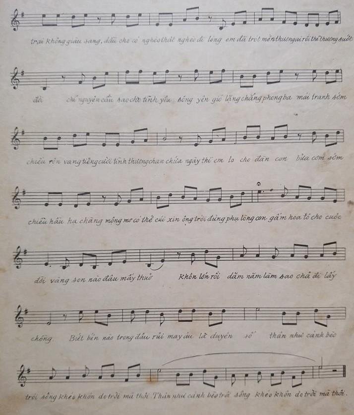 Sheet nhạc Mắt Xanh Con Gái 2